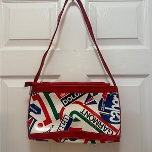 Colorful Logo Print Shoulder Bag